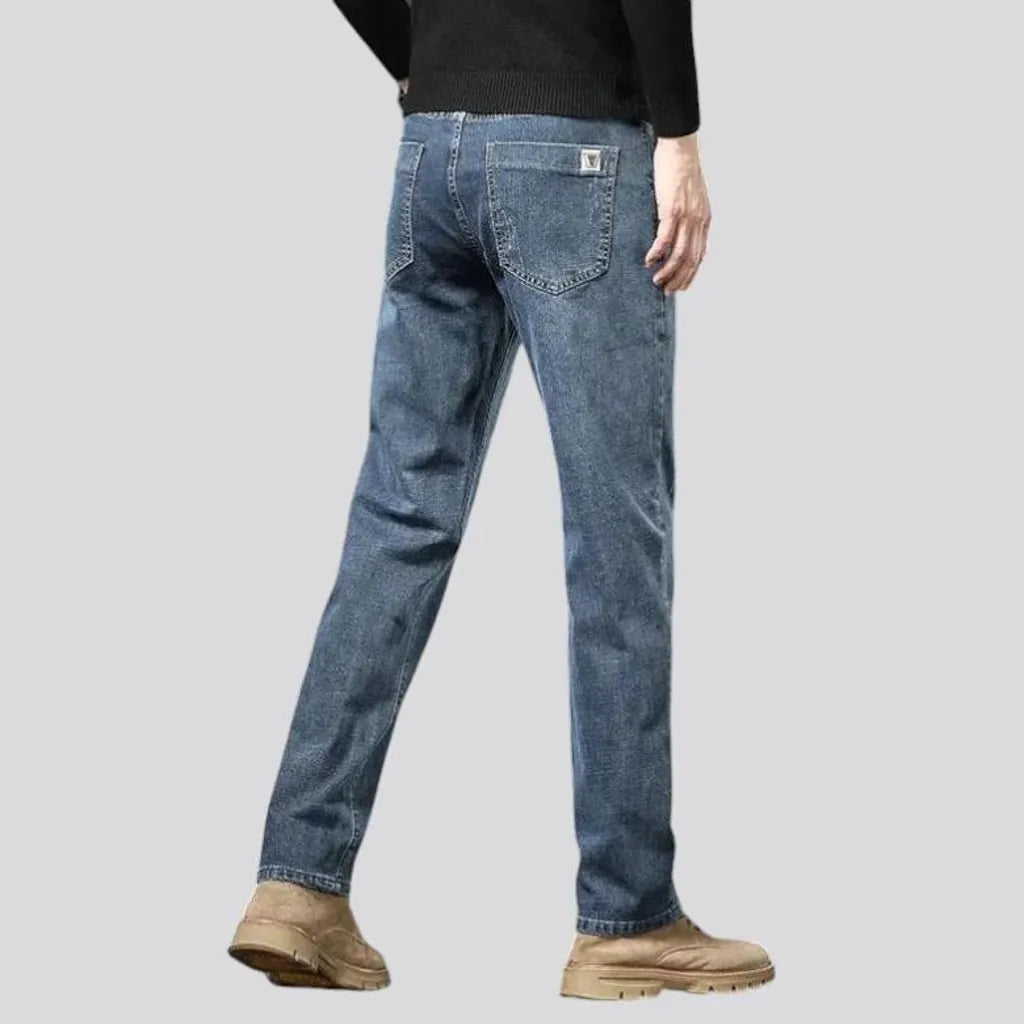 High-rise casual men's jeans