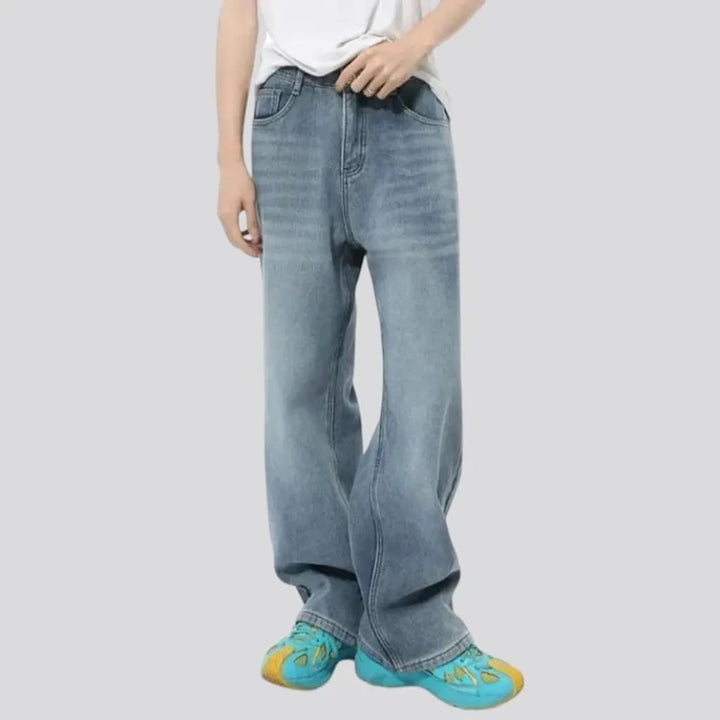 Faded wash stylish men's jeans