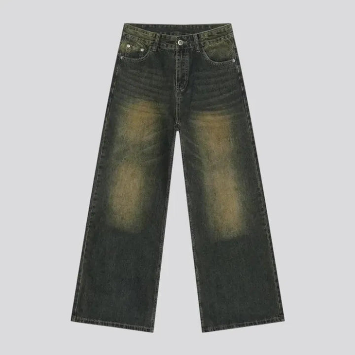 Baggy mid-waist 90s style men's jeans