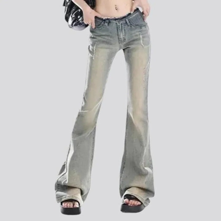 Boho style polished jeans for ladies