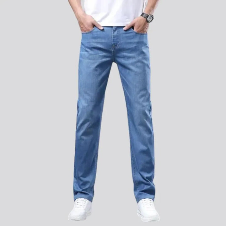 Classic casual sanded jeans for men