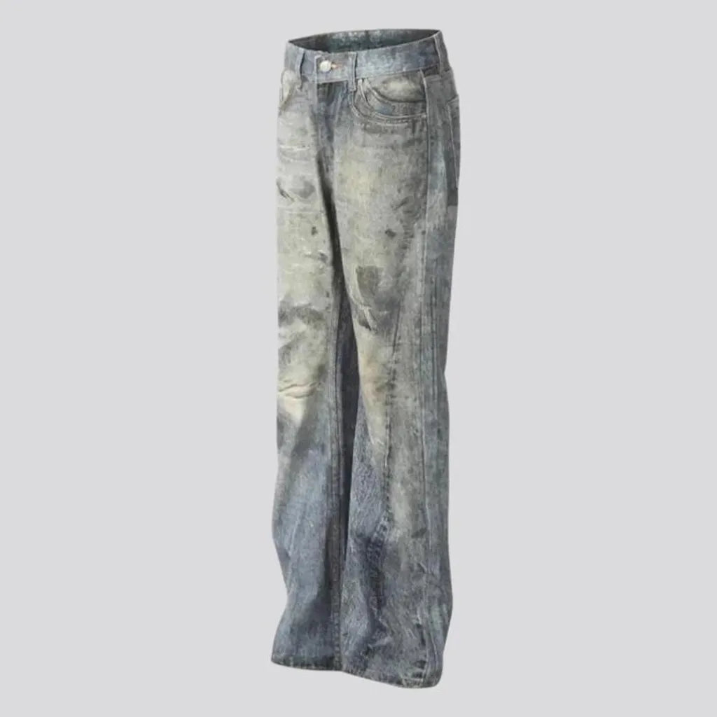 Stylish flared men's jeans