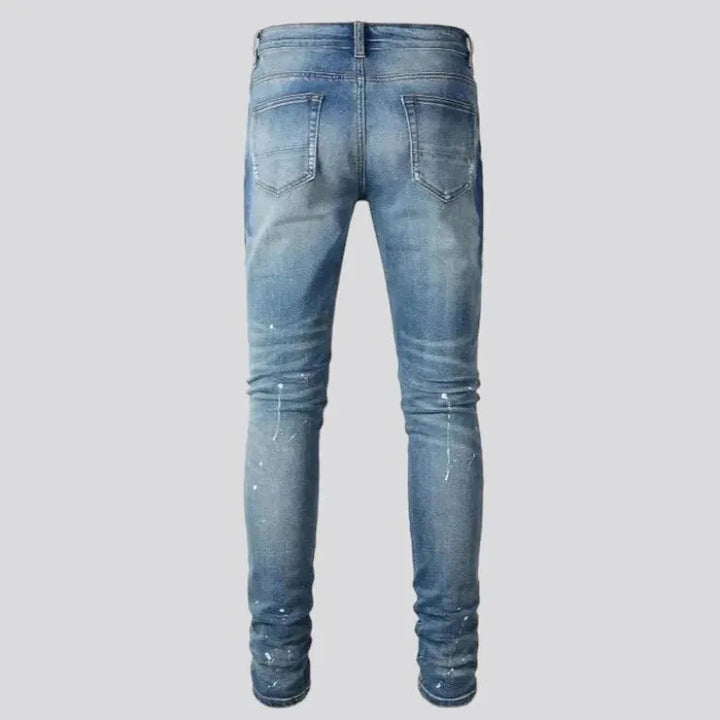 Y2k men's sanded jeans