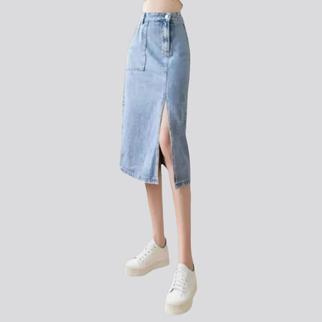 90s midi denim skirt
 for ladies