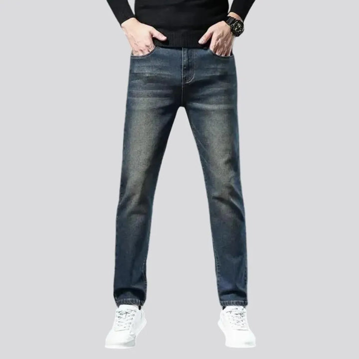 Sleek slim fit retro men's jeans