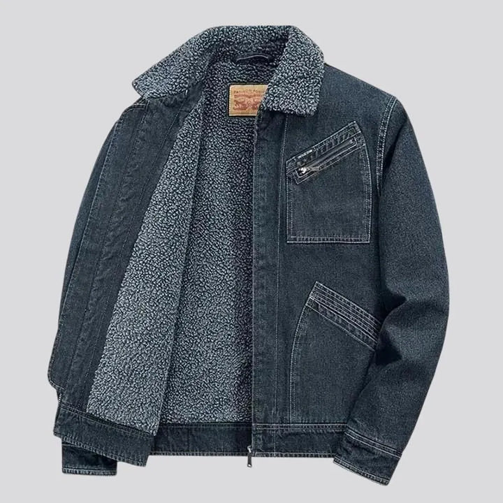 Stonewashed men's denim jacket