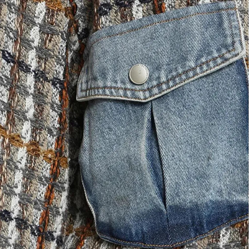 Oversized women's denim cardigan