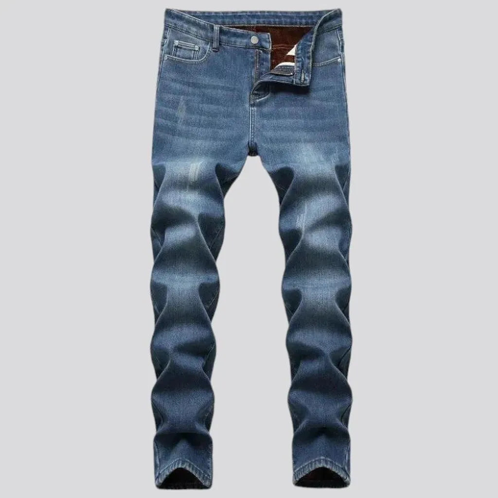 Skinny fit grinded men's jeans