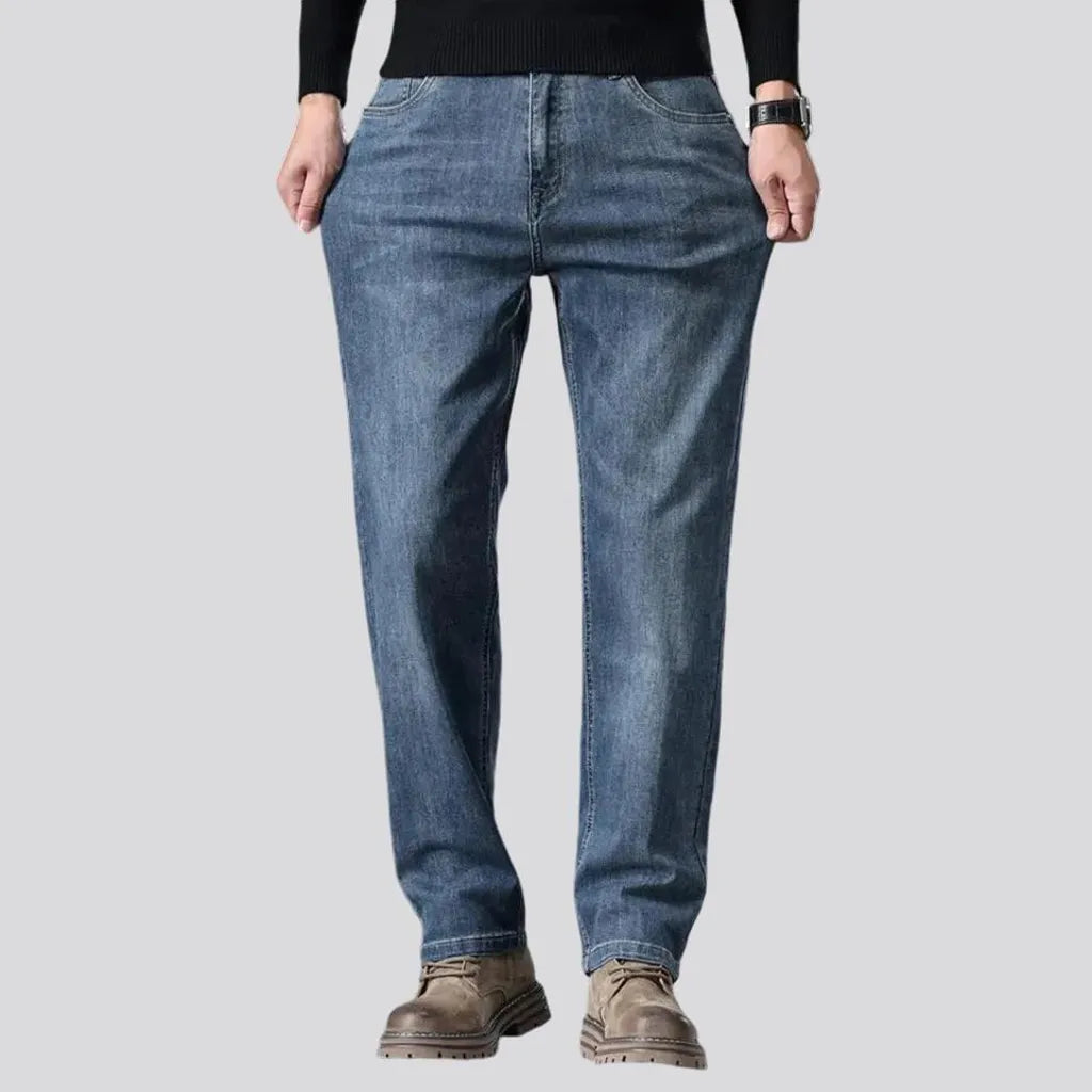 Narrowing vintage stretchable men's jeans