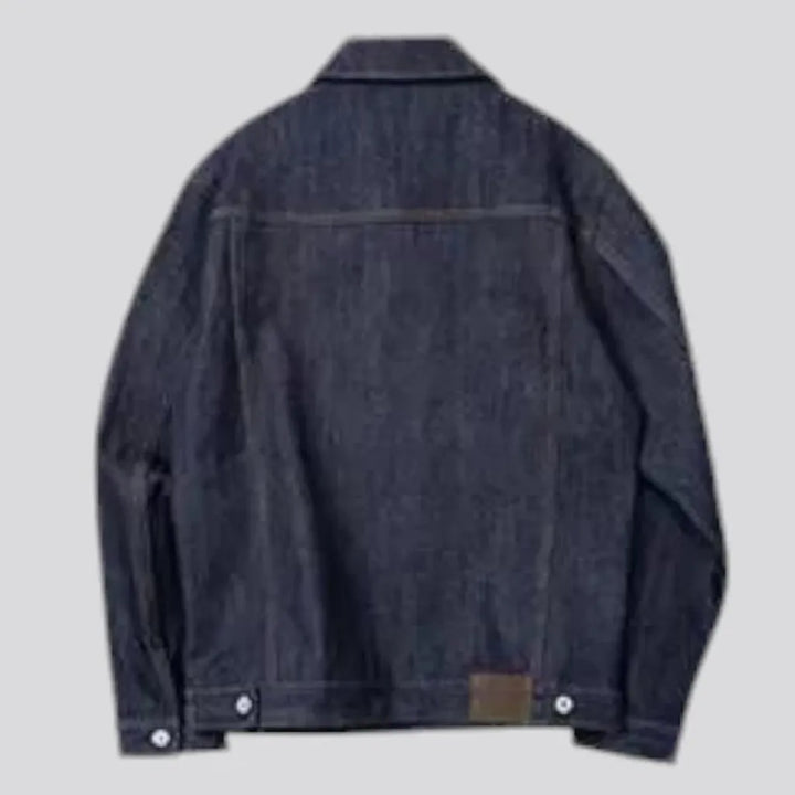 Raw casual classic denim jacket for men