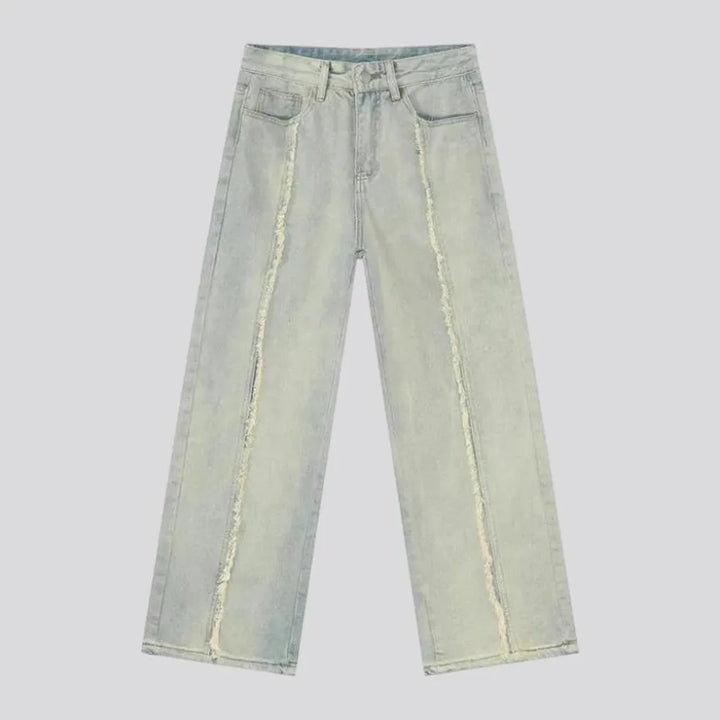 Vintage look medium rise men's jeans