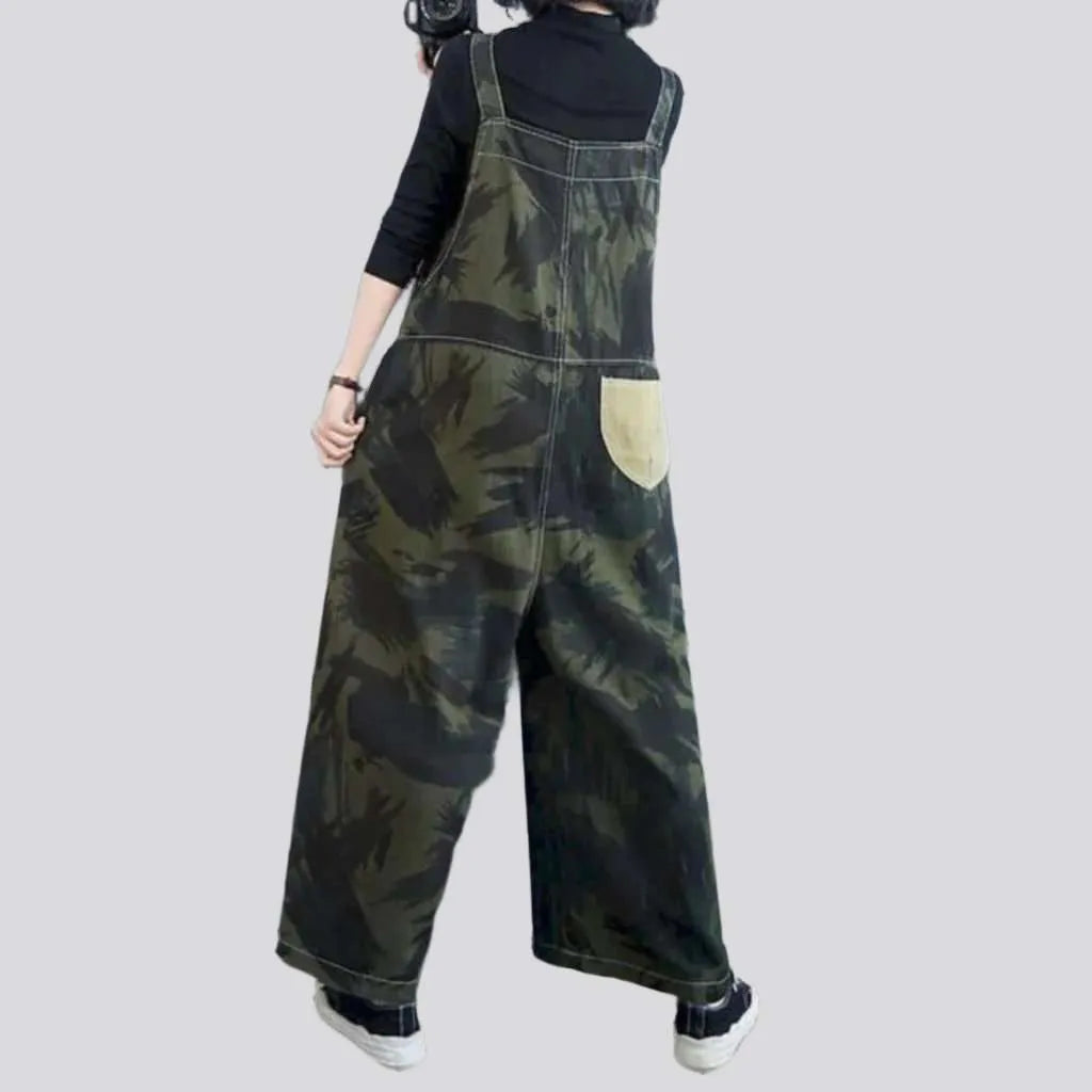 Color jeans jumpsuit
 for ladies