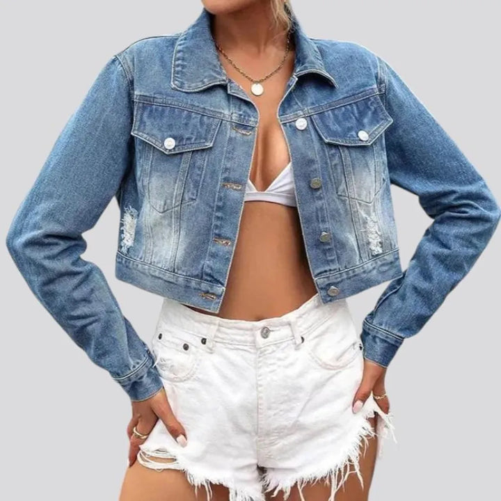 Slim women's jean jacket
