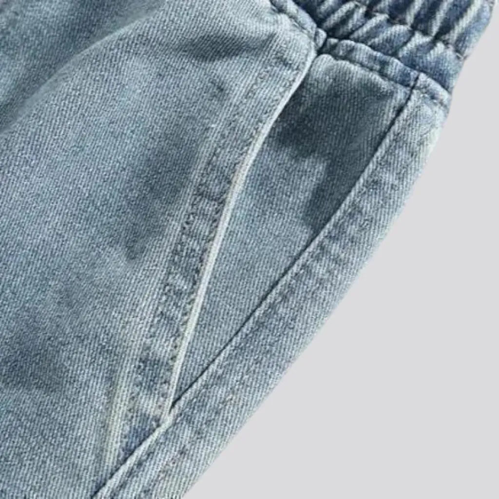 Faded vintage baggy men's jeans joggers