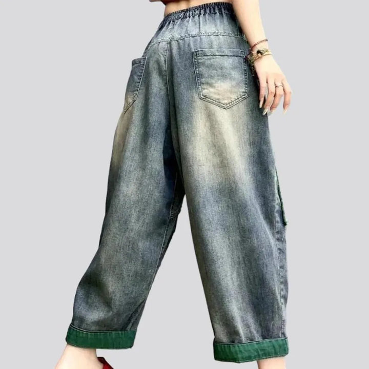 Vintage distressed denim pants
 for women