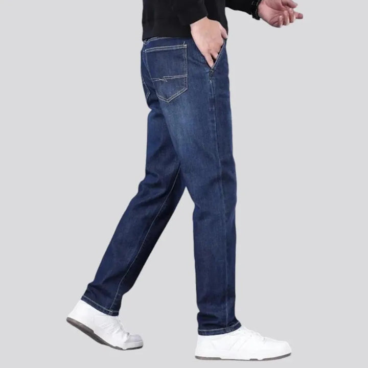 Sanded vintage slim men's jeans