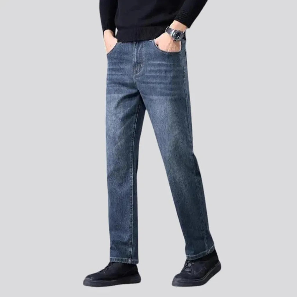 High rise stretchable men's jeans