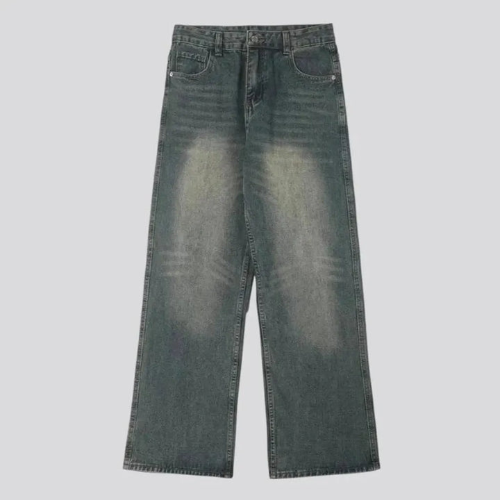 Sanded retro men's jeans