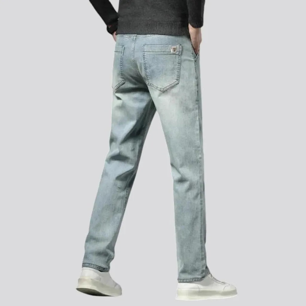 High-rise casual men's jeans