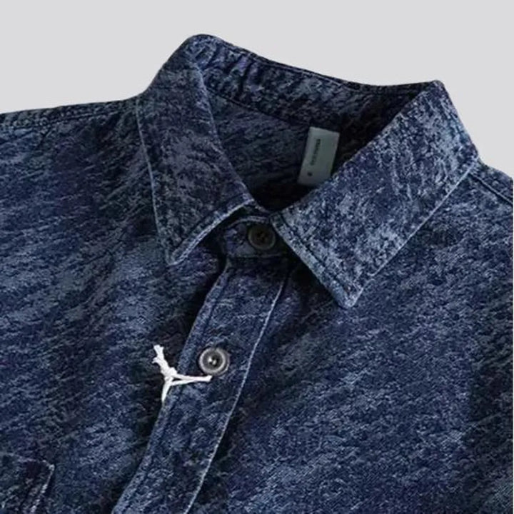 Fashion painted slim-fit men's jean shirt