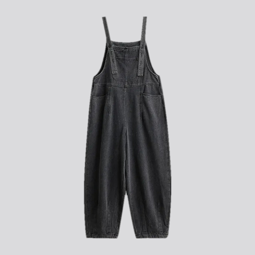 Vintage style jean bib for ladies