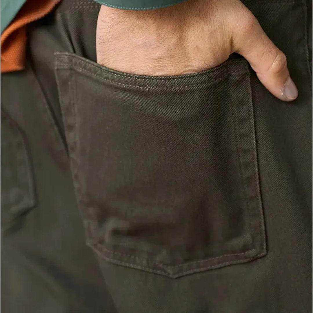 Mid rise casual midweight men's jeans