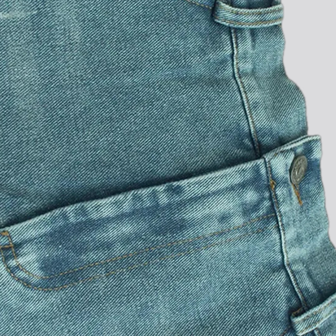 High waist jean skirt