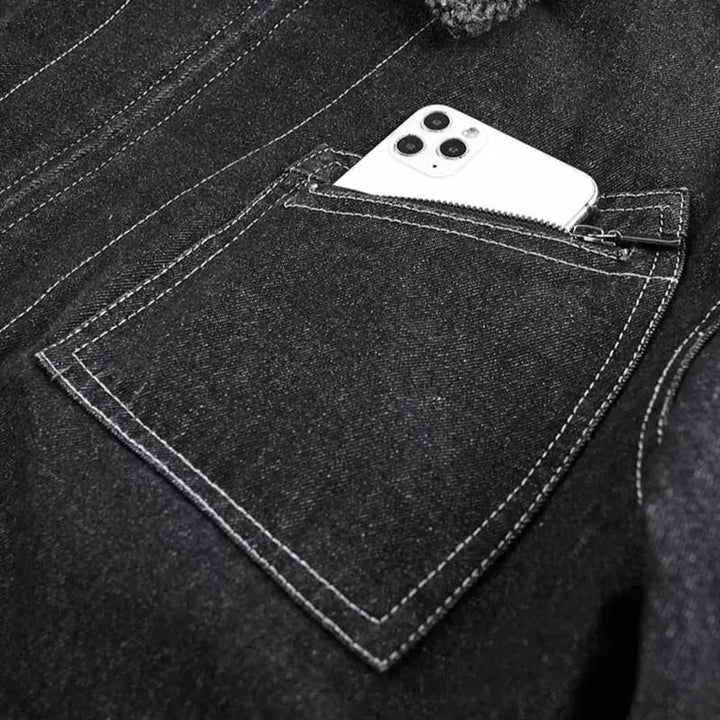 Stonewashed men's denim jacket