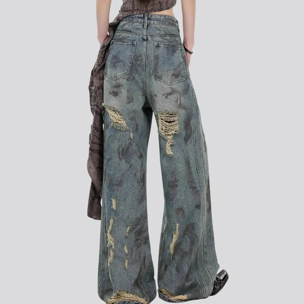 Stylish boho women's jeans