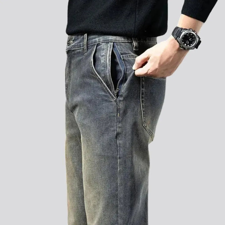 Vintage style straight-leg men's jeans