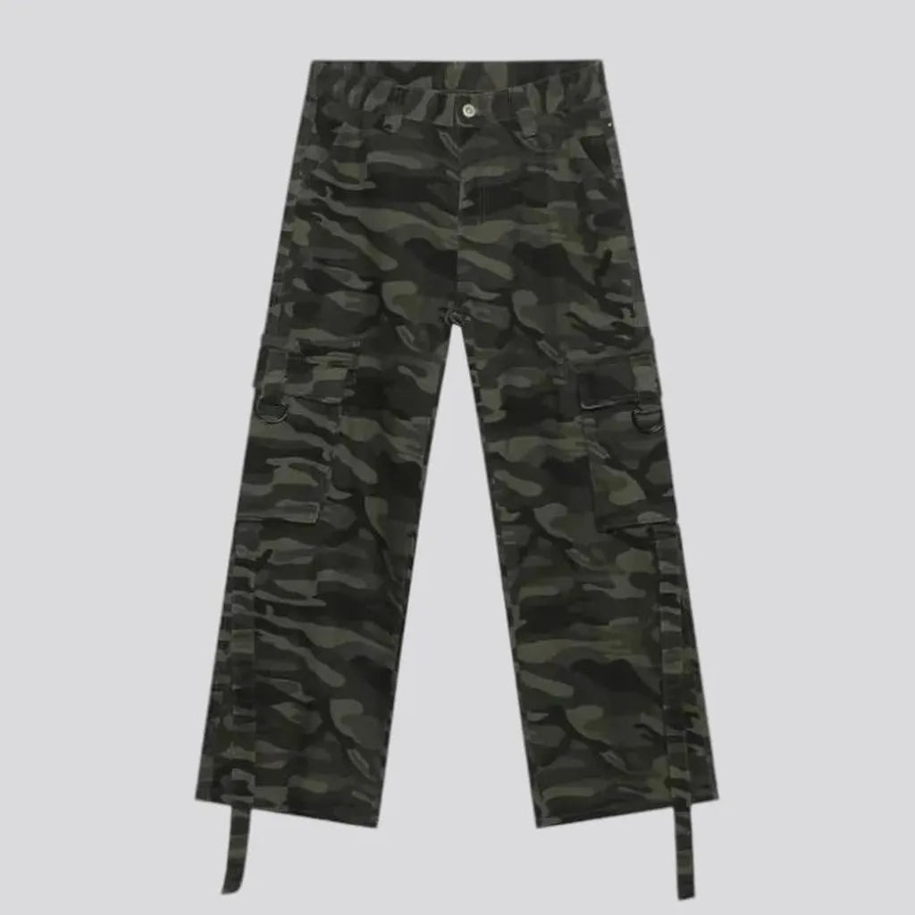 Multicolor cargo style street men's jeans