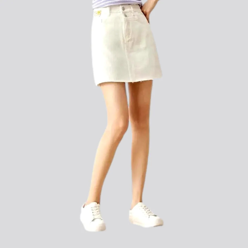 90s raw-hem jean skirt
 for women | Jeans4you.shop