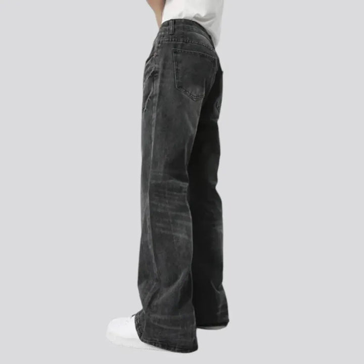 Sanded vintage fashion baggy men's jeans