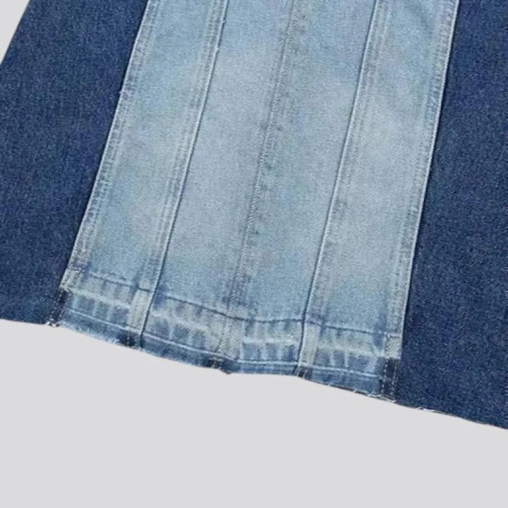 Mini casual light jean dress