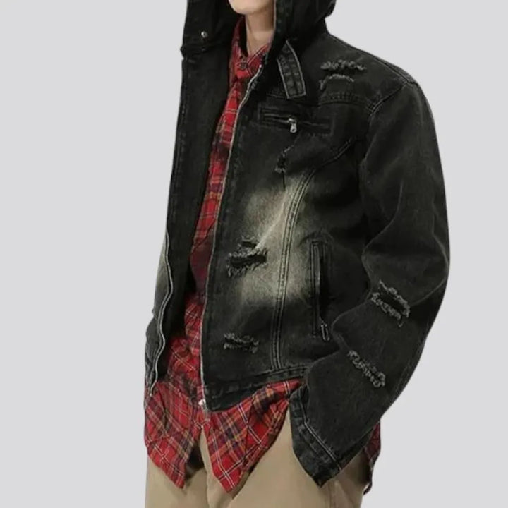 Stylish boho men's jeans jacket