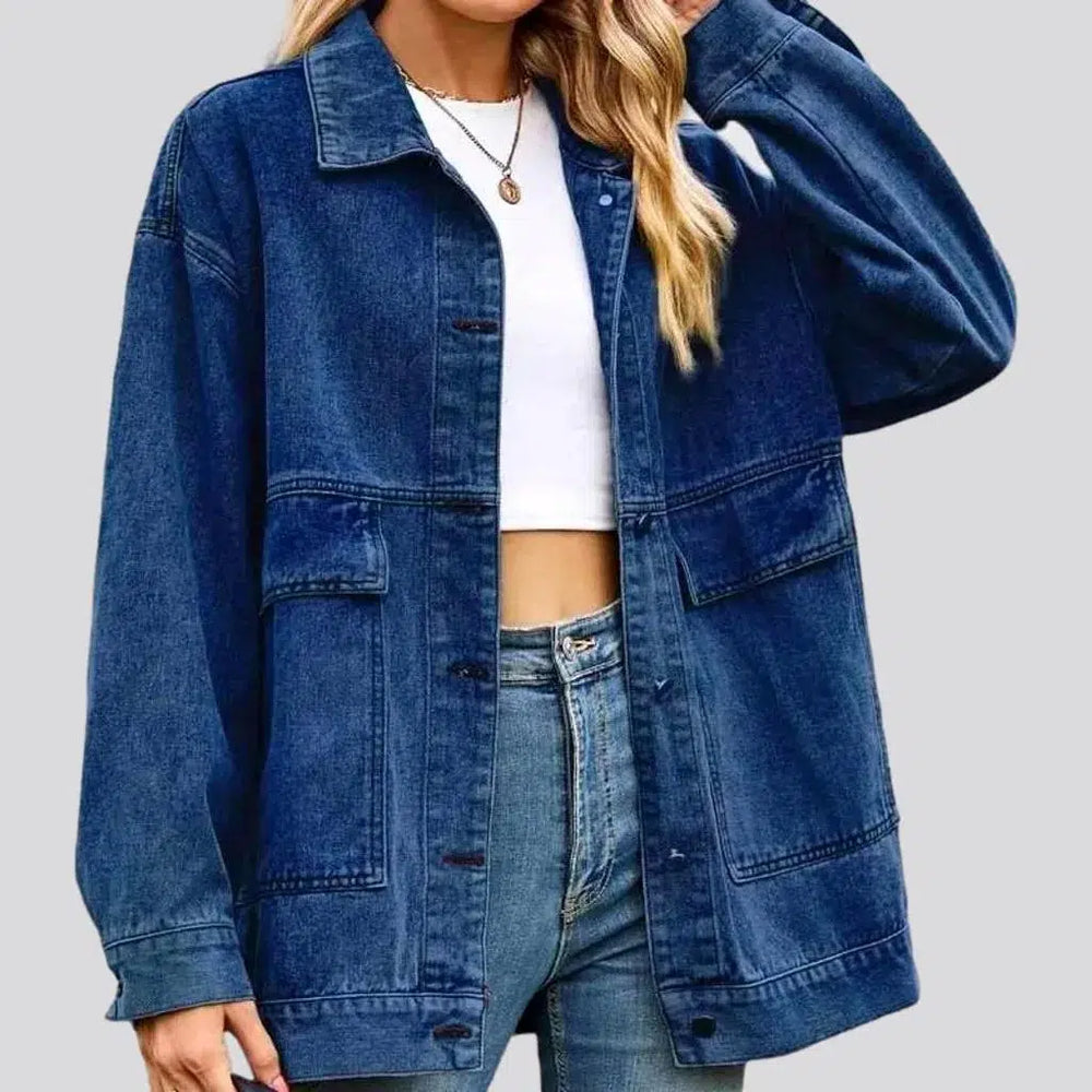 chore, stonewashed, vintage, oversized, flap-pockets, buttoned, women's jacket | Jeans4you.shop