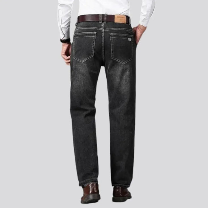 Sanded vintage tapered men's jeans