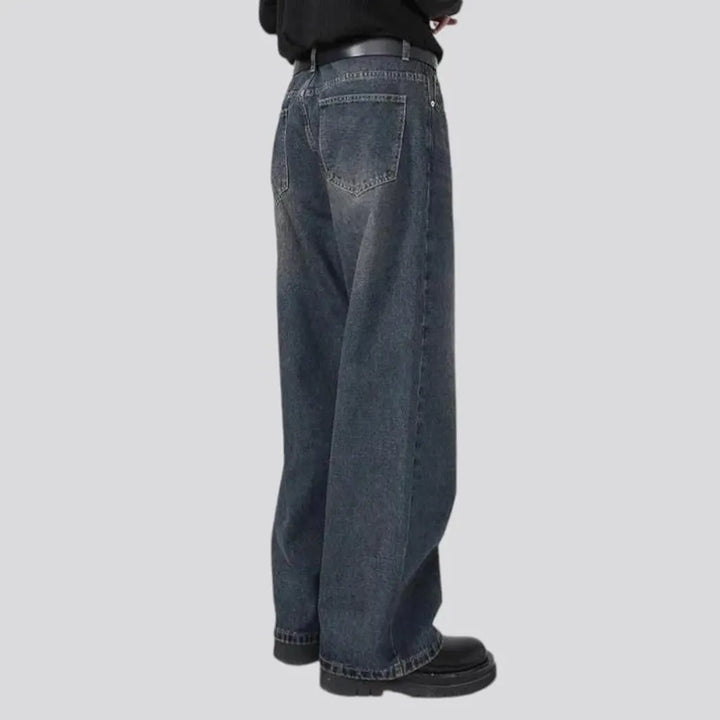 Mid rise baggy-fit men's jeans