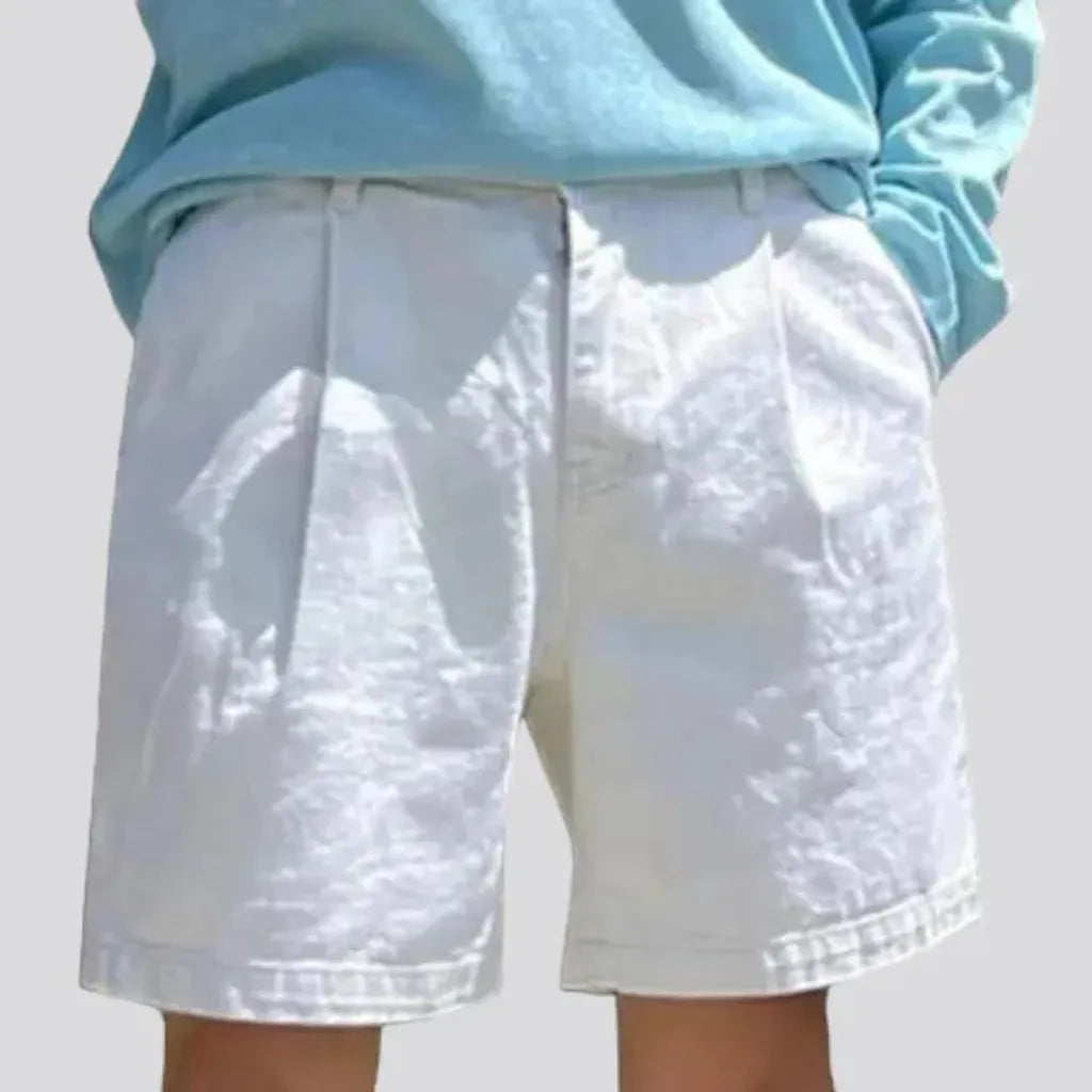 Y2k high-waist men's denim shorts