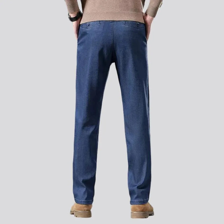 Classic straight fit dark men's jeans