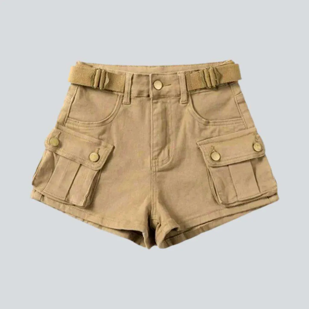 Cargo color women's denim shorts | Jeans4you.shop
