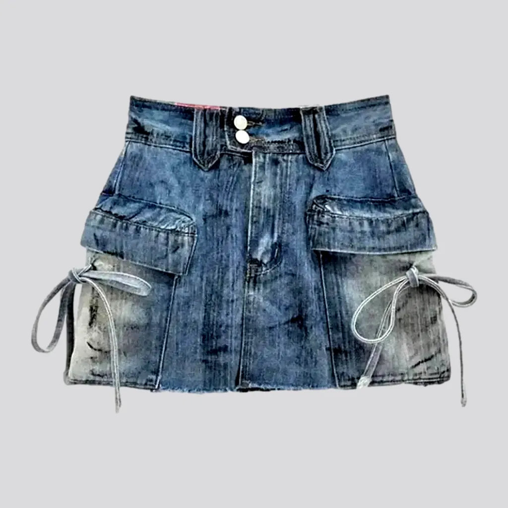 Cargo color women's denim skort | Jeans4you.shop