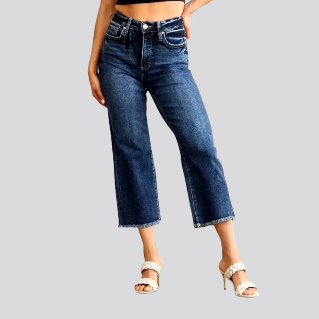 Cutoff-bottoms women's sanded jeans | Jeans4you.shop
