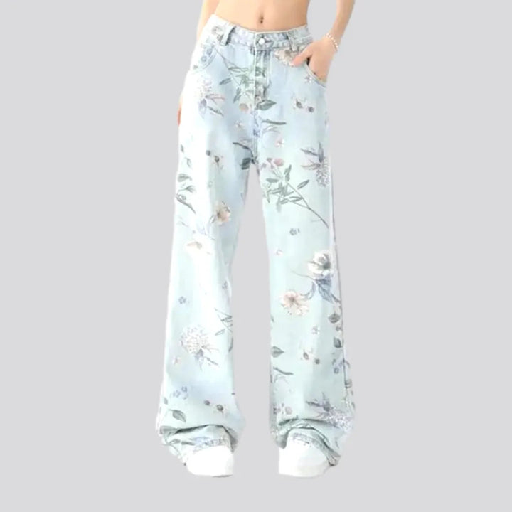 Floral-print women's jeans | Jeans4you.shop