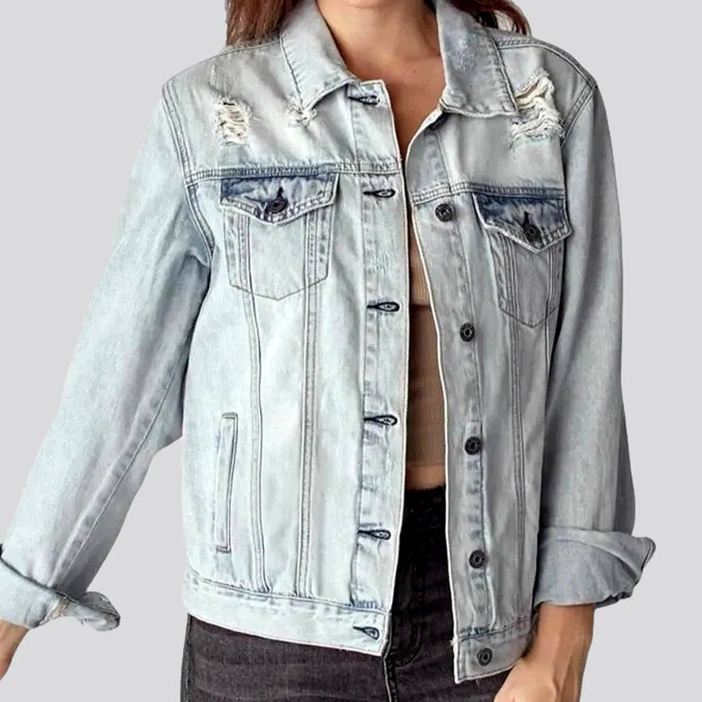 Grunge women's denim jacket | Jeans4you.shop