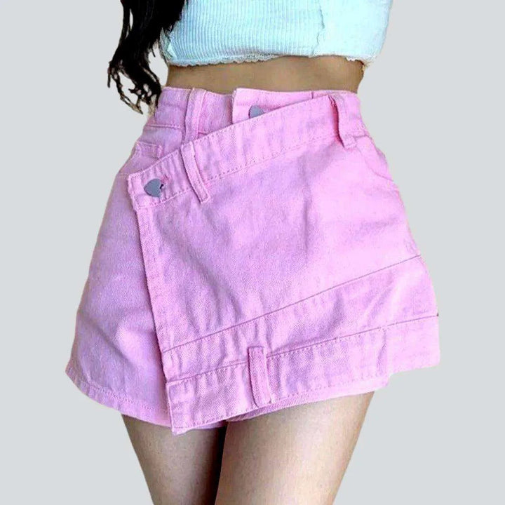 Irregular color women's denim skort | Jeans4you.shop