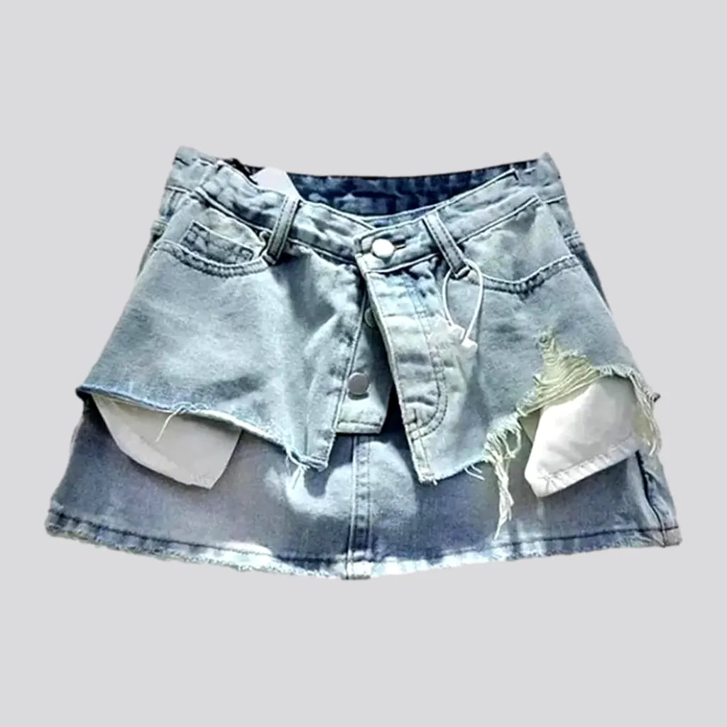 Light-wash fashion jean skirt | Jeans4you.shop