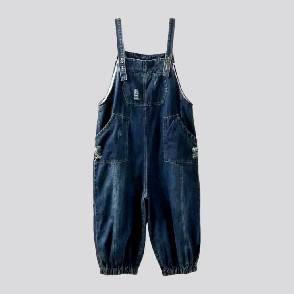 Medium-wash baggy jean jumpsuit
 for women | Jeans4you.shop