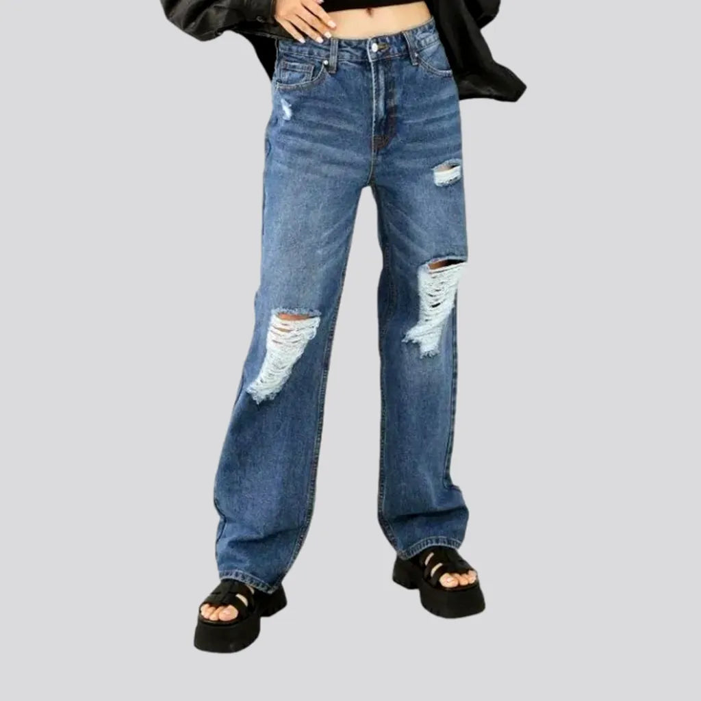 Medium-wash distressed jeans | Jeans4you.shop