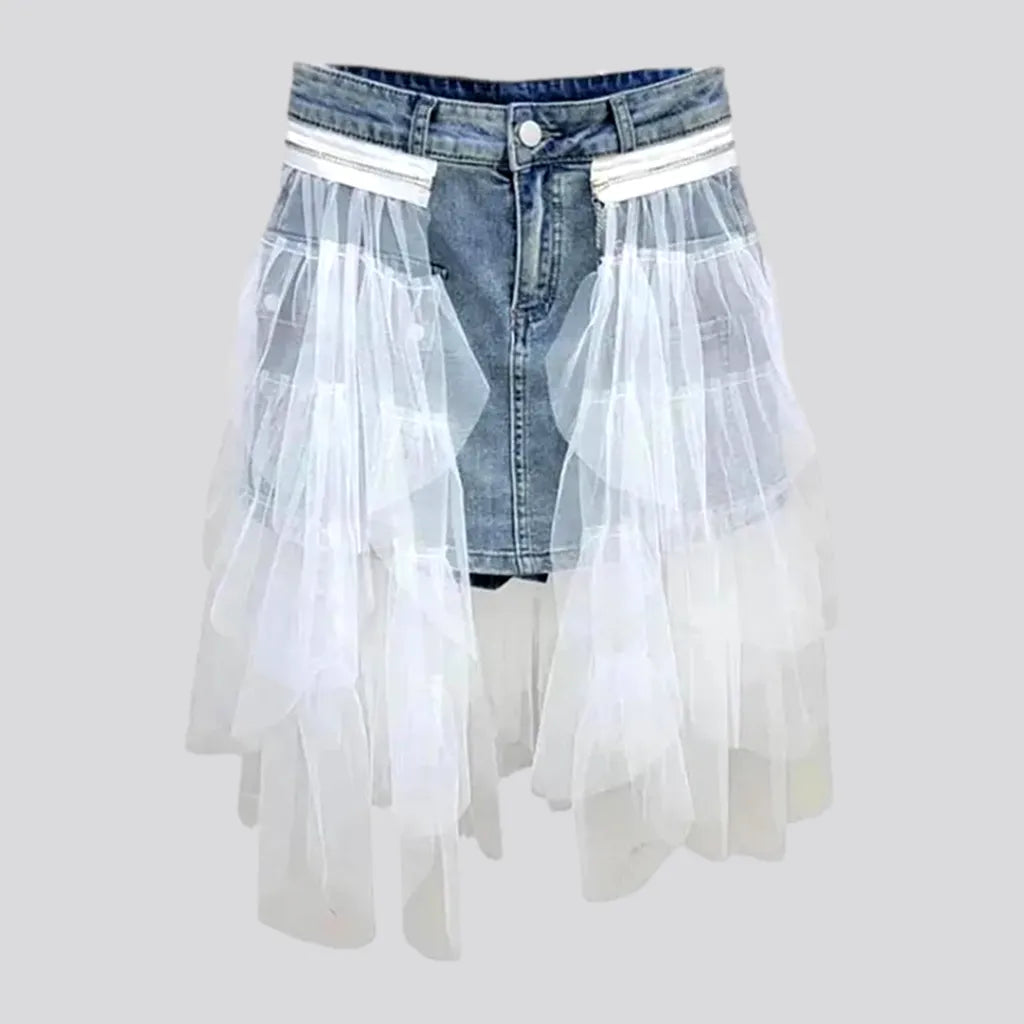 Mini pleated women's jean skirt | Jeans4you.shop